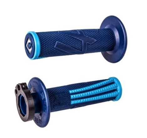 Poignées ODI Emig Pro V2 Lock-On Full Grip bleu