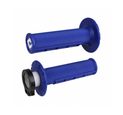 Poignées ODI Emig V2 Lock-On Semi-Gaufrée – Haute Performance Moto bleu