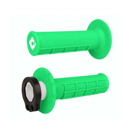 Poignées ODI Emig V2 Lock-On Semi-Gaufrée – Haute Performance Moto vert