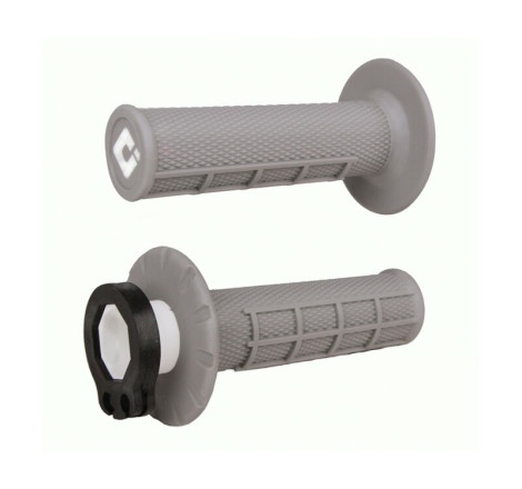 Revêtements ODI MX V2 Lock-On semi-gauffrés gris