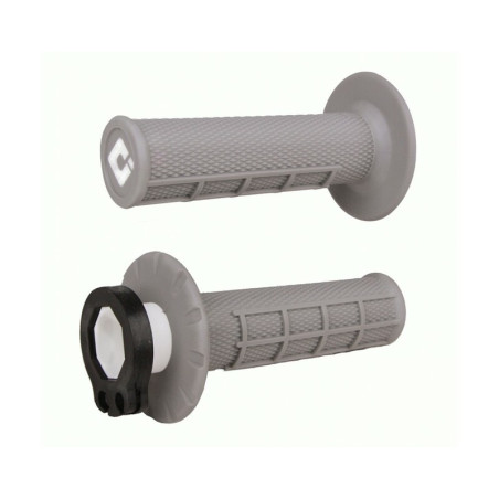 Revêtements ODI MX V2 Lock-On semi-gauffrés gris
