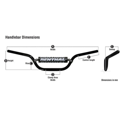 Guidon RENTHAL Twinwall 999 McGrath KTM SX125–450 rouge