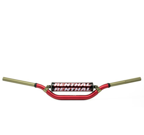 Guidon RENTHAL Twinwall 997 RC Honda CRF / Kawasaki KX-KXF rouge
