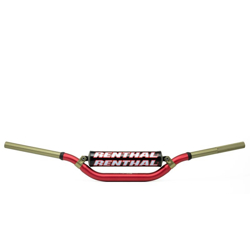 Guidon RENTHAL Twinwall 997 RC Honda CRF / Kawasaki KX-KXF rouge