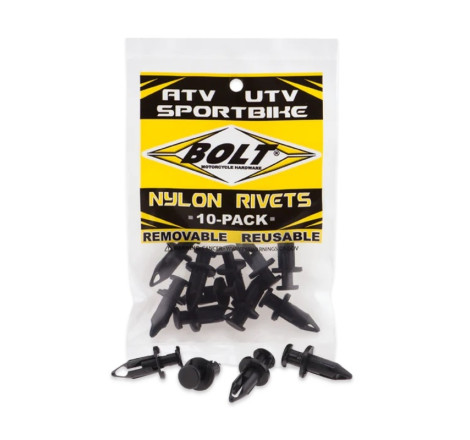 Rivets plastique BOLT M8 – 10 pièces