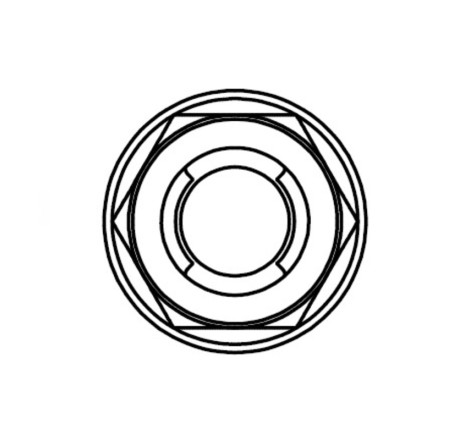 Écrou Fuji BOLT M6x1 tête 10 mm acier x10