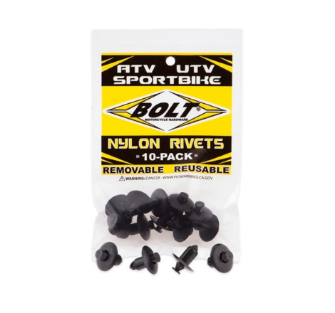 Rivets plastique BOLT M8 XL – 10 pièces