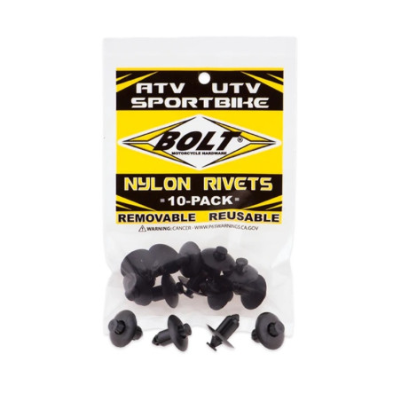 Rivets plastique BOLT M8 XL – 10 pièces