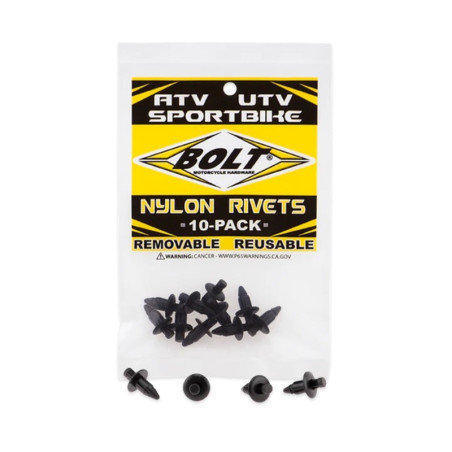Rivets plastique BOLT M6 – 10 pièces
