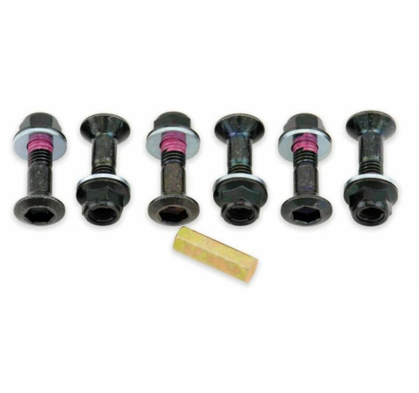 Kit vis et écrous de couronne Bolt noir par 6