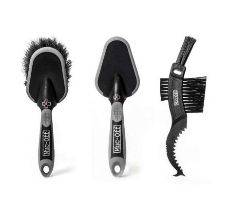 Kit 3 brosses Muc-Off – Nettoyage vélo et moto complet et précis