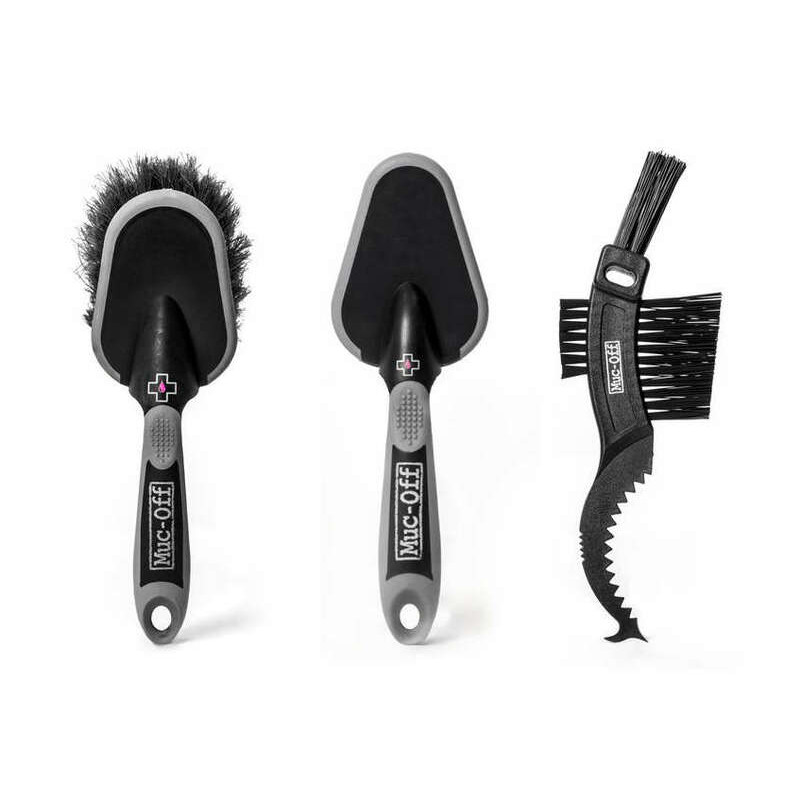 Kit 3 brosses Muc-Off – Nettoyage vélo et moto complet et précis