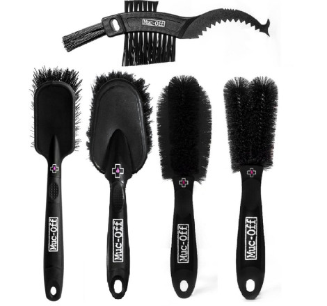 Kit 5 brosses Muc-Off – Nettoyage complet vélo et moto toutes surfaces