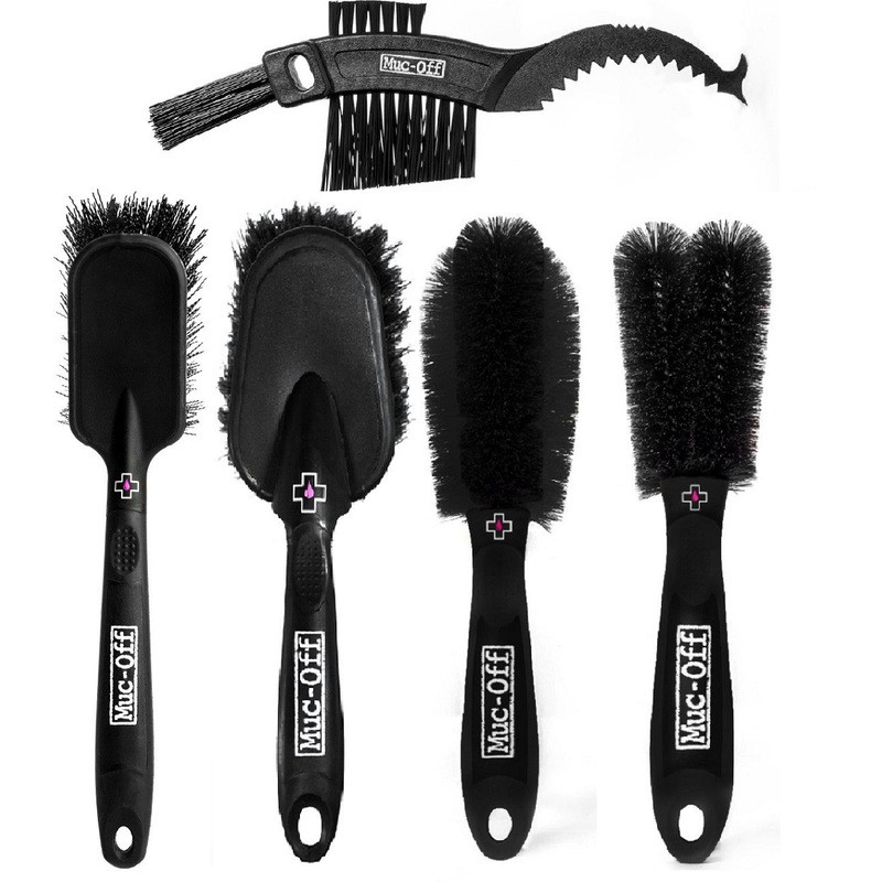 Kit 5 brosses Muc-Off – Nettoyage complet vélo et moto toutes surfaces
