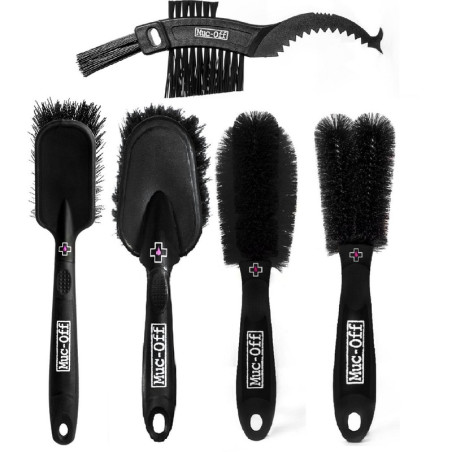 Kit 5 brosses Muc-Off – Nettoyage complet vélo et moto toutes surfaces