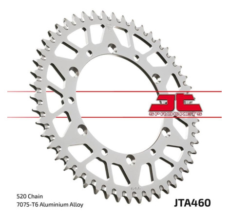 Kit chaîne JT 520HDS 13/51 super-renforcée - couronne ultra-light anti-boue 125 KX 2003 à 2008