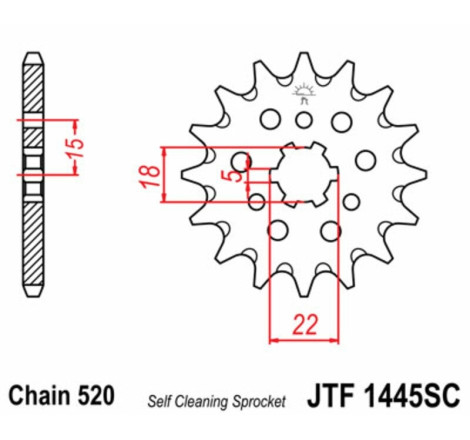 Kit chaîne JT 520HDS 13/51 super-renforcée - couronne ultra-light anti-boue 125 KX 2003 à 2008