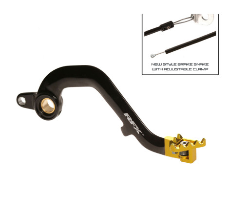 Levier de frein arrière RFX Pro FT (Noir/Jaune) 250 RM 2001 à 2008