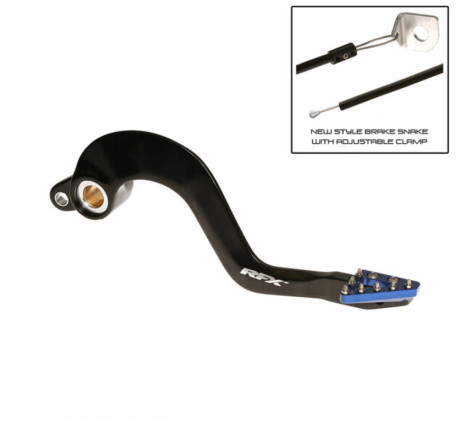 Levier de frein arrière RFX Pro ST (Anodisé dur noir/bleu) 125/250 YZ 2005 à 2025