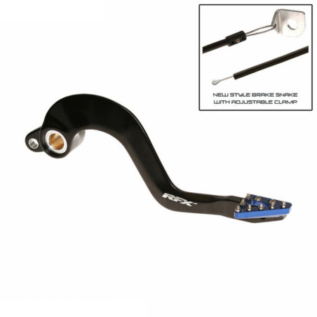 Levier de frein arrière RFX Pro ST (Anodisé dur noir/bleu) 125/250 YZ 2005 à 2025