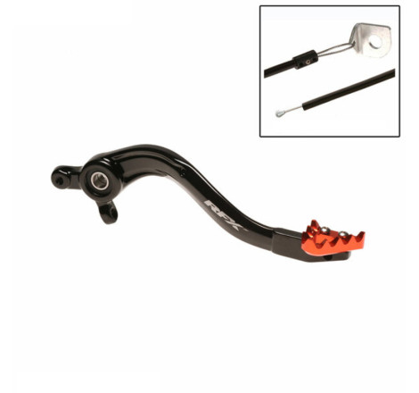 Levier de frein arrière RFX Pro ST (Anodisé dur noir/orange) 125/250/350/450 SX/SX-F