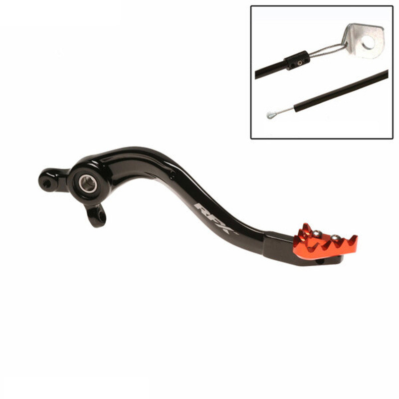 Levier de frein arrière RFX Pro ST (Anodisé dur noir/orange) 125/250/350/450 SX/SX-F
