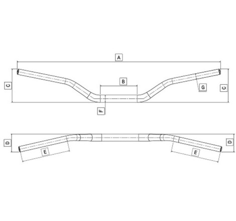 Guidon bas pliant DOMINO - Ducati Monster