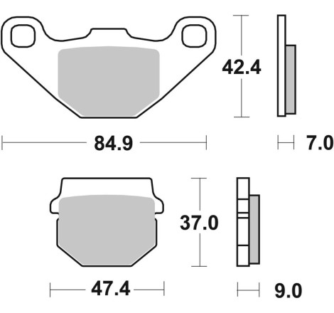 Plaquettes de frein arrière BREMBO Off-Road métal fritté pour 85 RM 2002-2004
