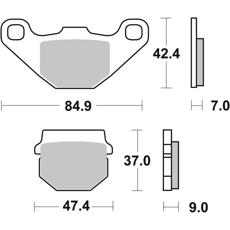 Plaquettes de frein arrière BREMBO Off-Road métal fritté pour 85 RM 2002-2004