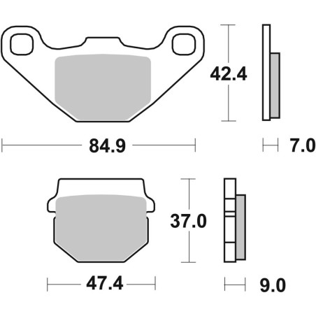 Plaquettes de frein arrière BREMBO Off-Road métal fritté pour 85 RM 2002-2004