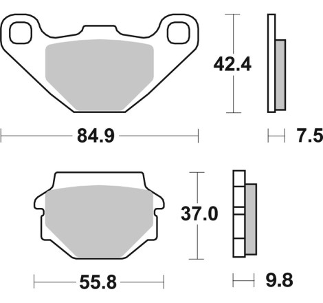 Plaquettes de frein avant BREMBO Off-Road métal fritté pour 125/250/500 KX