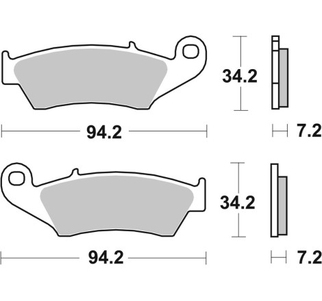 Plaquettes de frein avant BREMBO Off-Road métal fritté pour 125/250/450/500 YZ/YZ-F/CR/CRF/RM/RM-Z/KX/KX-F