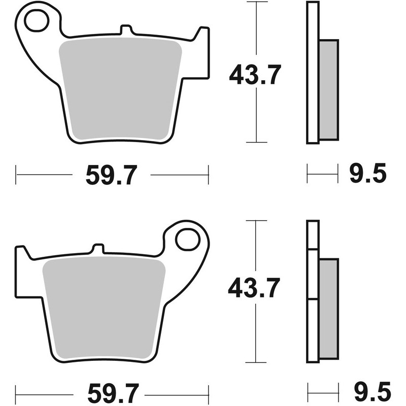 Plaquettes de frein arrière BREMBO Off-Road métal fritté pour 125/250/450 CR/CRF