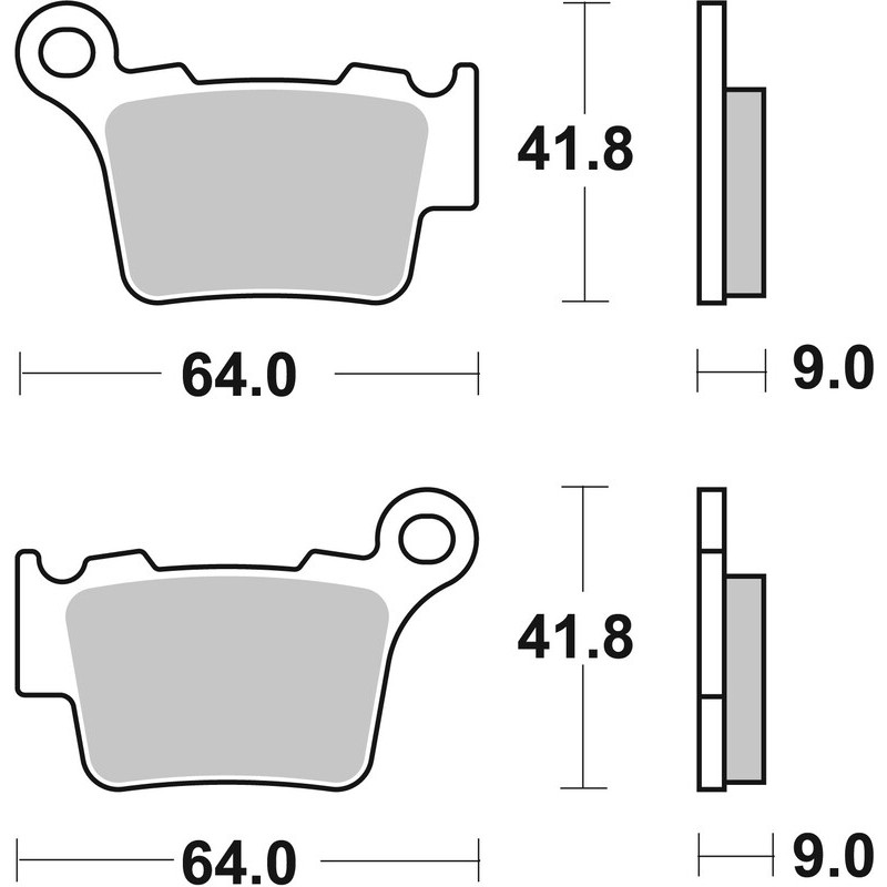 Plaquettes de frein arrière BREMBO Off-Road métal fritté pour 65/85/125/250/350/450 SX/SX-F/TC/FC/MC/MC-F