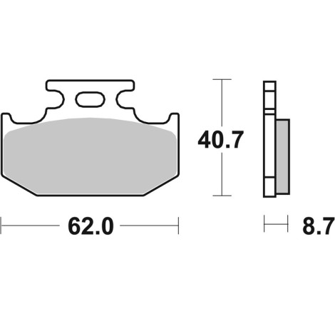 Plaquettes de frein arrière BREMBO Off-Road métal fritté pour 125/250/500 KX/RM/YZ