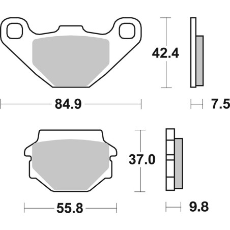 Plaquettes de frein avant BREMBO Off-Road métal fritté pour 125/250/500 KX