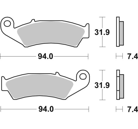 Plaquettes de frein avant BREMBO Off-Road métal fritté pour 125/250/500 CR 1987-1994