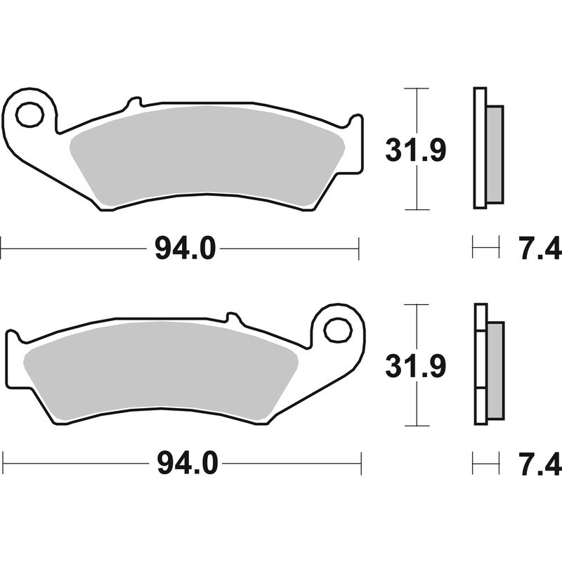 Plaquettes de frein avant BREMBO Off-Road métal fritté pour 125/250/500 CR 1987-1994