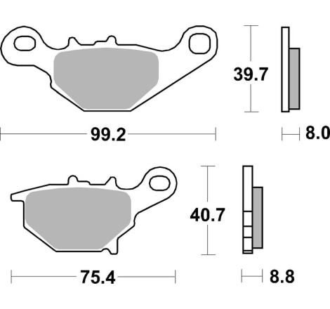 Plaquettes de frein arrière BREMBO Off-Road métal fritté pour 85 RM 2005-2023