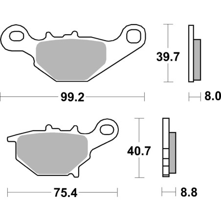 Plaquettes de frein arrière BREMBO Off-Road métal fritté pour 85 RM 2005-2023
