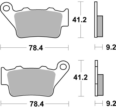 Plaquettes de frein arrière BREMBO Off-Road métal fritté pour 125/250 SX