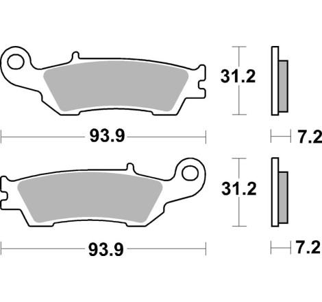 Plaquettes de frein avant BREMBO Off-Road métal fritté pour 125/250/450 YZ/YZ-F/XX/XX-F