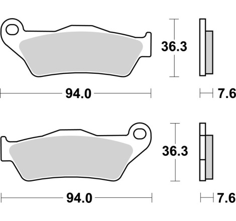 Plaquettes de frein avant BREMBO Off-Road métal fritté pour 125/250/350/450 SX/SX-F/TC/FC/MC/MC-F