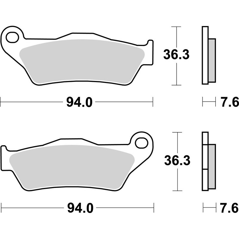 Plaquettes de frein avant BREMBO Off-Road métal fritté pour 125/250/350/450 SX/SX-F/TC/FC/MC/MC-F