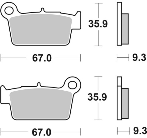 Plaquettes de frein arrière BREMBO Off-Road métal fritté pour 125/250/450 YZ/YZ-F/KX-F/RM-Z