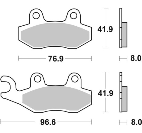 Plaquettes de frein avant BREMBO Off-Road métal fritté pour 125 RM 1987-1995