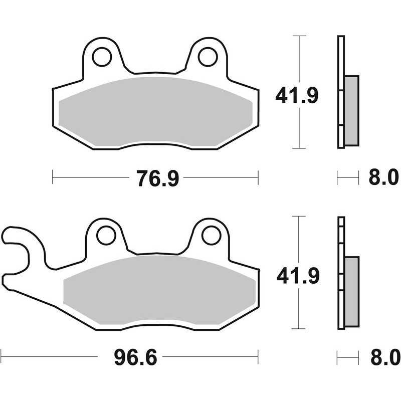 Plaquettes de frein avant BREMBO Off-Road métal fritté pour 125 RM 1987-1995