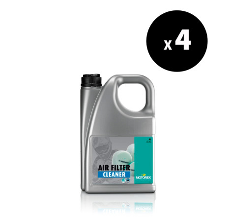 4x Nettoyant filtre à air MOTOREX Air Filter Cleaner biodégradable 4L - entretien moto professionnel