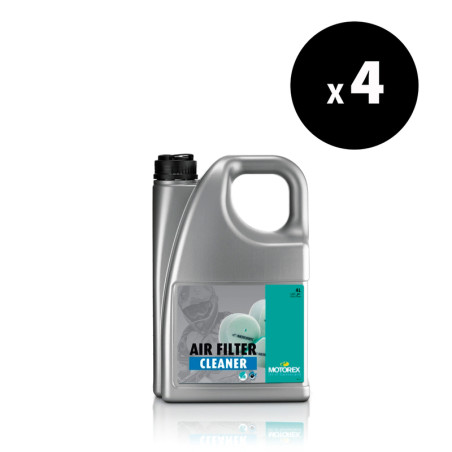 4x Nettoyant filtre à air MOTOREX Air Filter Cleaner biodégradable 4L - entretien moto professionnel