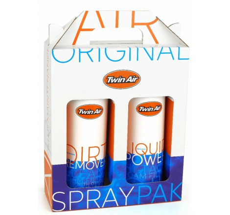 Pack nettoyage TWIN AIR Liquid Power + Dirt Remover 2x500ml - entretien filtre à air moto haute performance